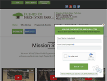 Tablet Screenshot of birchstatepark.org
